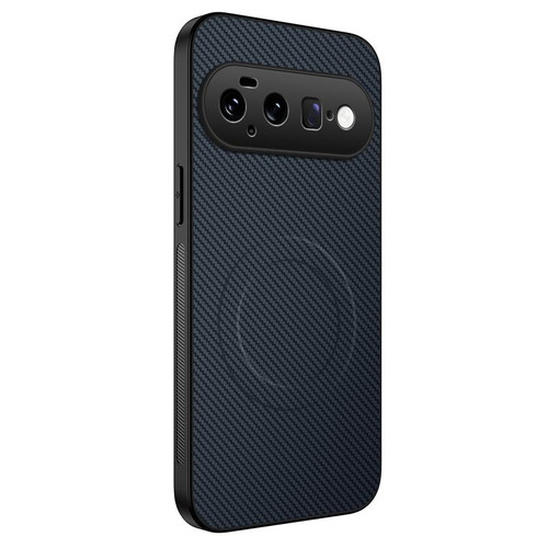 Google Pixel 11 WANLONFENG TQ Series Magnetic Carbon Fiber Texture PC Hybrid TPU Phone Case - Sapphire Blue
