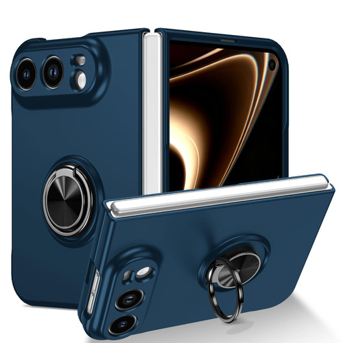iPhone Duo Armor Ring Holder Phone Case - Dark Blue