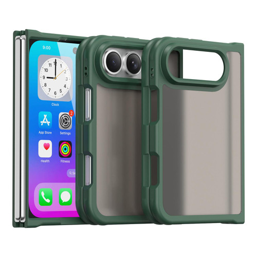iPhone Duo Fan Dun Series TPU Hybrid PC Frosted Phone Case - Green