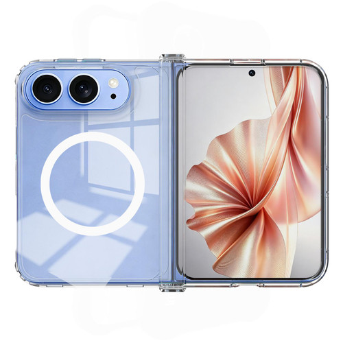 iPhone Duo imak Ice Crystal Series Micro Airbag Shockproof Magnetic Phone Case - Transparent