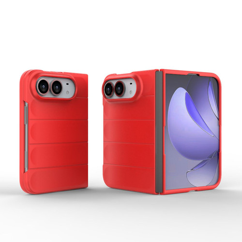 iPhone Duo Magic Shield Fold PC Shockproof Phone Case - Red