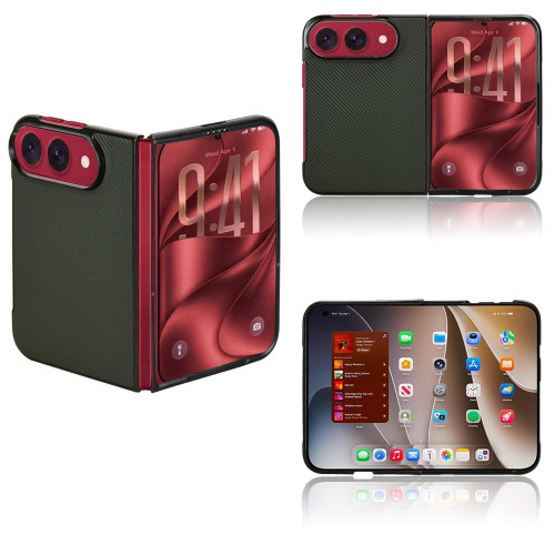 iPhone Duo PU Leather PC Phone Case - Green