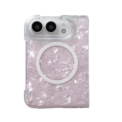 iPhone Duo Shell Pattern Two-section PC Magnetic Phone Case - Pink