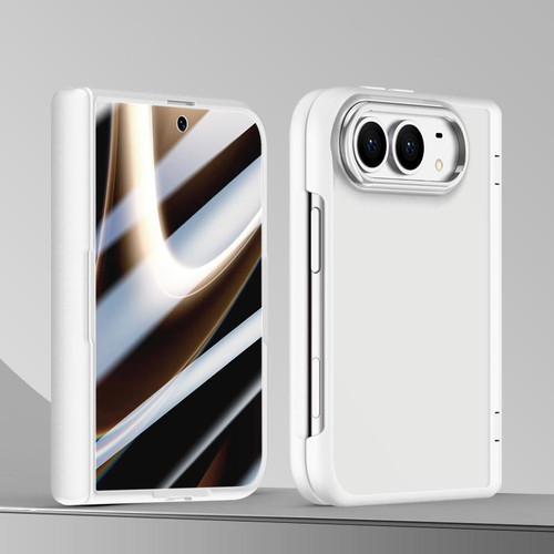 iPhone Duo Shield Series Integrated HD Film Matte Frosted Phone Case - White