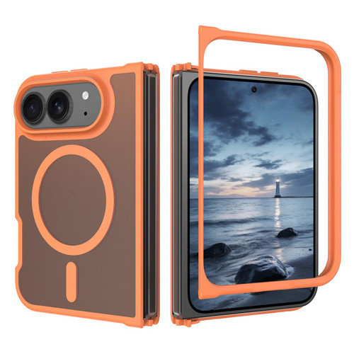 iPhone Duo Skin Feel TPU Hybrid PC MagSafe Phone Case - Orange