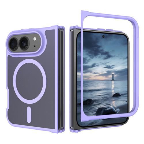 iPhone Duo Skin Feel TPU Hybrid PC MagSafe Phone Case - Purple