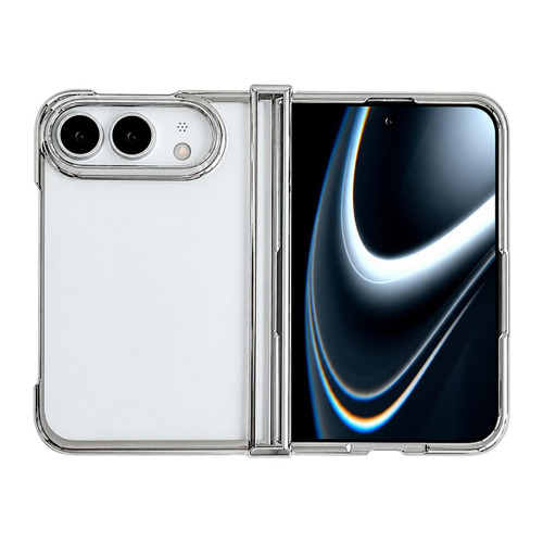 iPhone Duo Three Parts 6D Electroplating PC Shockproof Phone Case - Silver