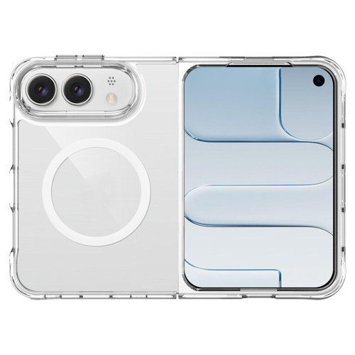 iPhone Duo TPU + PC Hybrid 2.5mm Thick Shockproof Magnetic Phone Case - Transparent