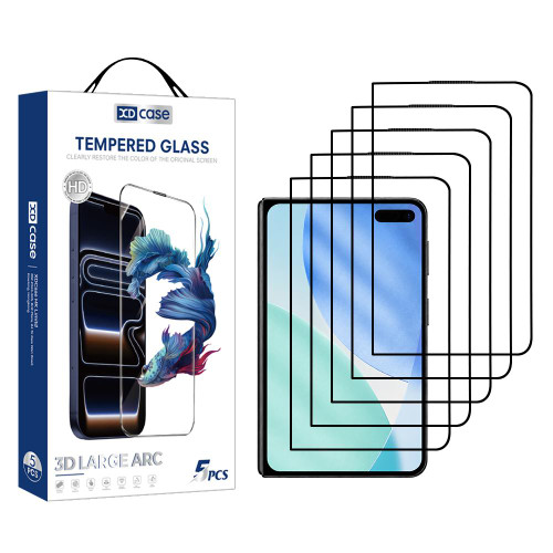 XDcase 5 PCS/Pack Silk-Printed HD Tempered Glass Film iPhone Duo Outer Screen