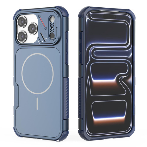 iPhone 18 Pro Max / 17 Pro Max Heat Dissipation Air Shockproof TPU + PC Magsafe Phone Case - Blue