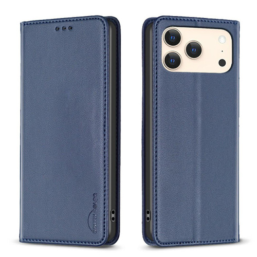 iPhone 18 Pro Max / 17 Pro Max Magnetic Leather Phone Case - Blue