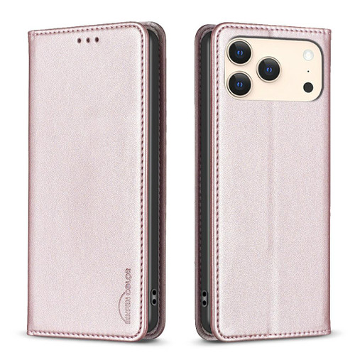 iPhone 18 Pro Max / 17 Pro Max Magnetic Leather Phone Case - Gold