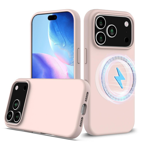 iPhone 18 Pro Max / 17 Pro Max Shockproof Silicone Magsafe Phone Case - Sand Pink