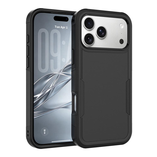 iPhone 18 Pro Max 2 in 1 PC + TPU Phone Case - Black