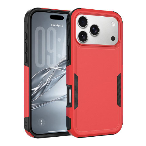 iPhone 18 Pro Max 2 in 1 PC + TPU Phone Case - Red