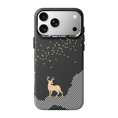 iPhone 18 Pro Max ABEEL Lightweight Zero Feel Series Lyocell Fiber Water Adhesive Magnetic Phone Case - Auspicious Deer