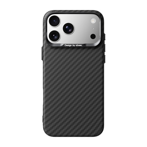 iPhone 18 Pro Max ABEEL Lightweight Zero Feel Series Lyocell Fiber Water Adhesive Magnetic Phone Case - Carbon Fiber Black