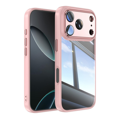 iPhone 18 Pro Max Acrylic Hybrid TPU Armor Shockproof Phone Case - Pink