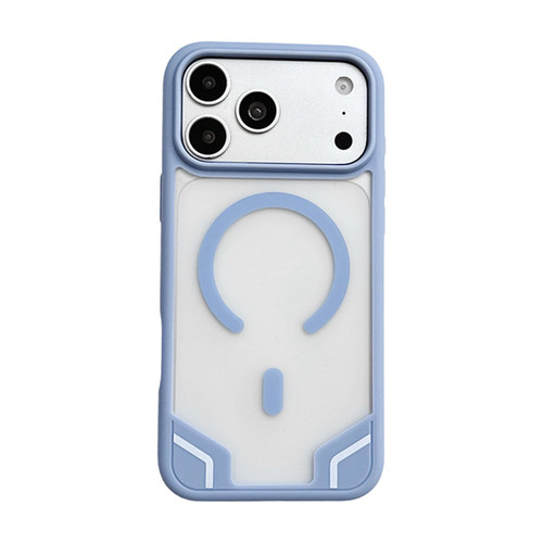 iPhone 18 Pro Max Armor 2 in 1 TPU Hybrid PC Frosted Magnetic Phone Case - Blue