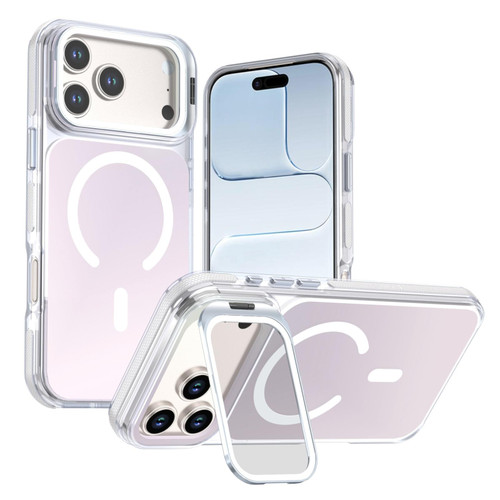 iPhone 18 Pro Max Chameleon Gen2 Lens Cover Kickstand Magnetic Phone Case - White