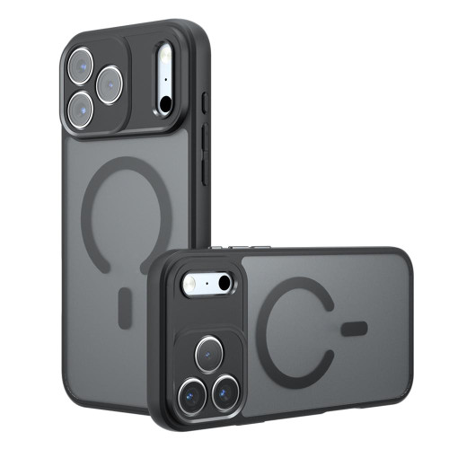 iPhone 18 Pro Max C-type Armor MagSafe PC Hybrid TPU Phone Case - Frosted Black