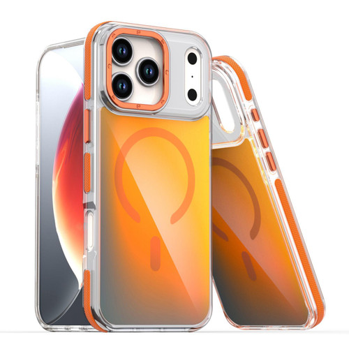 iPhone 18 Pro Max Dual-Color Gradient Discolor MagSafe Phone Case - Orange