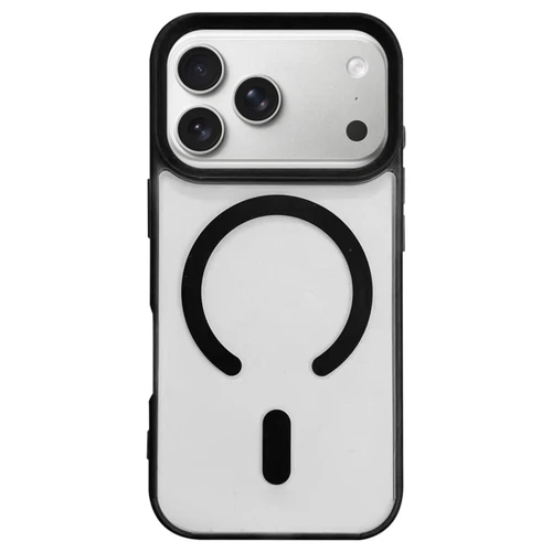 iPhone 18 Pro Max Dual-Side Frosted MagSafe Clear Phone Case - Black