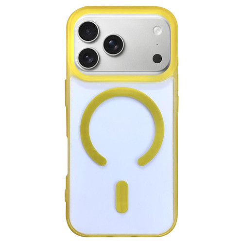 iPhone 18 Pro Max Dual-Side Frosted MagSafe Clear Phone Case - Yellow