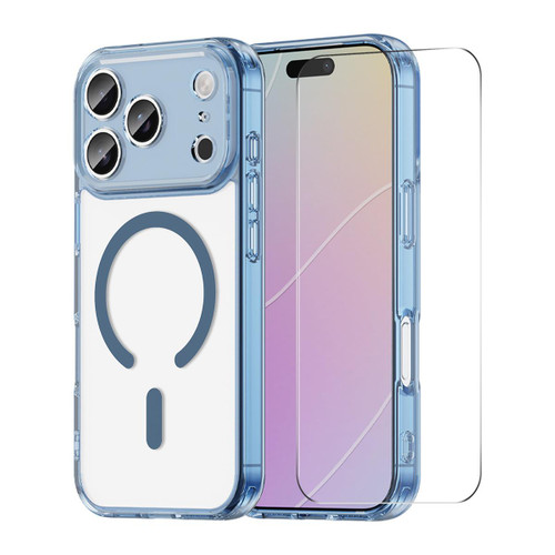 iPhone 18 Pro Max ENKAY Hat-Prince Magnetic Matte Translucent Phone Case with Large Arc Film - Blue