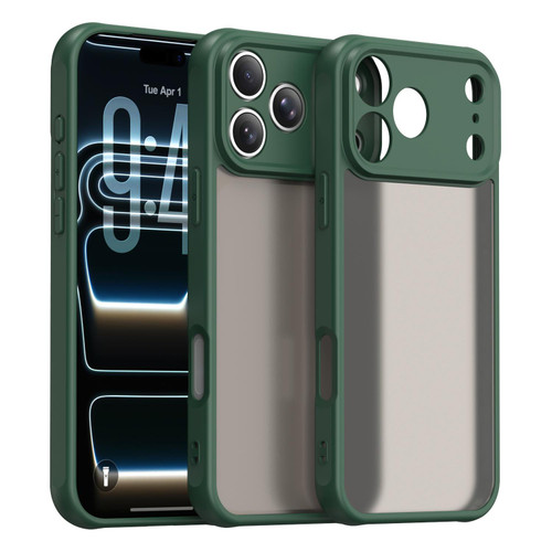 iPhone 18 Pro Max Fan Dun Series TPU Hybrid PC Frosted Phone Case - Green