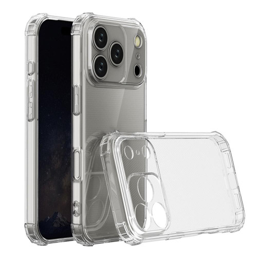 iPhone 18 Pro Max Four-Corner Shockproof Clear TPU Phone Case - Transparent