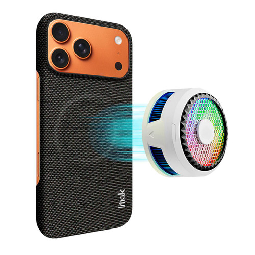 iPhone 18 Pro Max imak Ruiyi Series Fabric Texture Magnetic Phone Case - Black