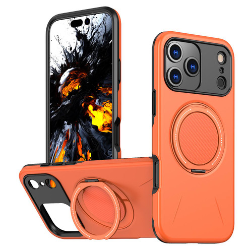 iPhone 18 Pro Max Kalebol Magnetic MagSafe Rotation Holder PC Phone Case - Orange