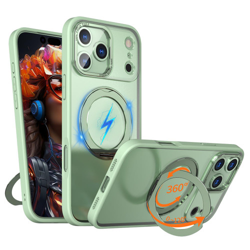 iPhone 18 Pro Max kalebol MagSafe Metal Ring Holder Phone Case - Avocado Green