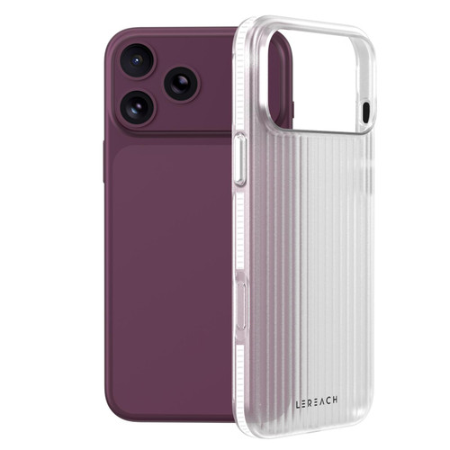 iPhone 18 Pro Max LeReach TOC Icicle Series Ice Mist Double-Sided Non-Slip Phone Case - White