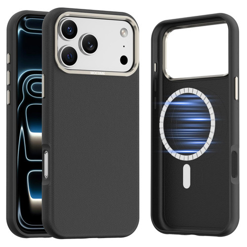 iPhone 18 Pro Max Mocome Plain Magnetic Shockproof Phone Case - Black