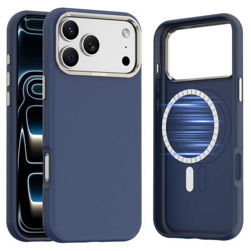 iPhone 18 Pro Max Mocome Plain Magnetic Shockproof Phone Case - Blue