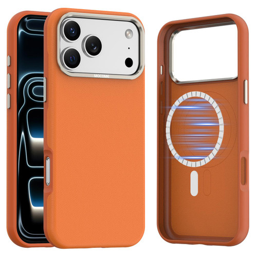 iPhone 18 Pro Max Mocome Plain Magnetic Shockproof Phone Case - Orange