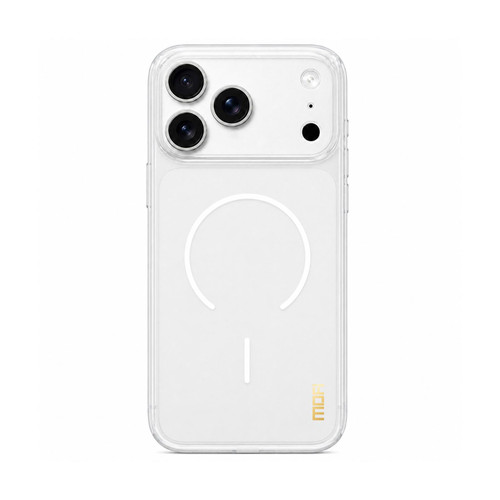 iPhone 18 Pro Max MOFI Minimal Series Frosted Semi-Transparen TPU Phone Case with Lens Film - white