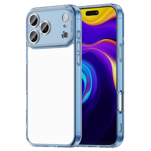 iPhone 18 Pro Max PC Hybrid TPU Airbag Shockproof Phone Case - Transparent Blue