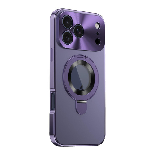 iPhone 18 Pro Max Privacy Screen Film Full Cover MagSafe Holder Phone Case - Purple
