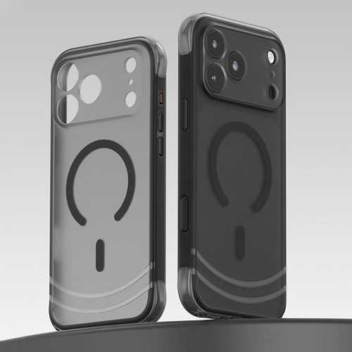 iPhone 18 Pro Max QN2 Skin-Friendly AirBag Magnetic Shockproof Phone Case - Black