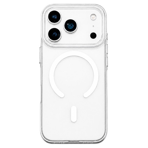 iPhone 18 Pro Max Question Mark Clear PC Magnetic Phone Case - Jasmine White