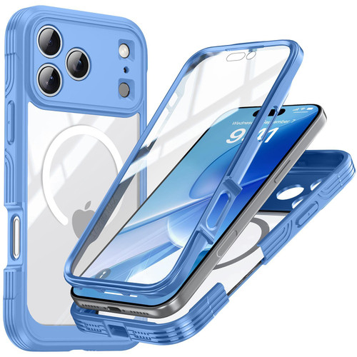 iPhone 18 Pro Max RedPepper Tempered Glass MagSafe Phone Case - Blue