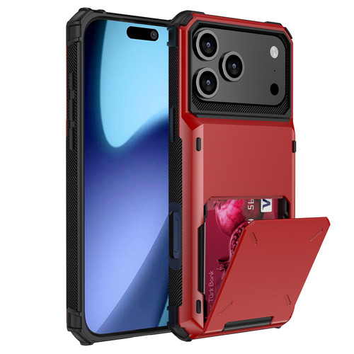 iPhone 18 Pro Max Scratch-Resistant Shockproof Heavy Duty Rugged Armor Phone Case - Red
