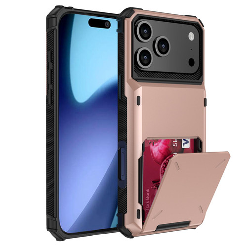 iPhone 18 Pro Max Scratch-Resistant Shockproof Heavy Duty Rugged Armor Phone Case - Rose Gold