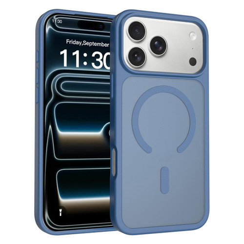 iPhone 18 Pro Max Skin Feel TPU Hybrid PC MagSafe Phone Case - Blue
