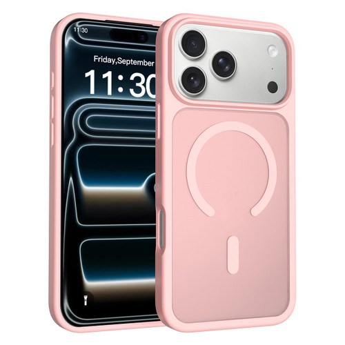 iPhone 18 Pro Max Skin Feel TPU Hybrid PC MagSafe Phone Case - Pink