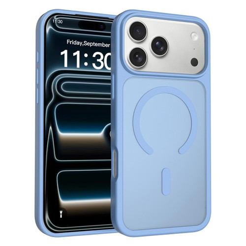 iPhone 18 Pro Max Skin Feel TPU Hybrid PC MagSafe Phone Case - Sierra Blue