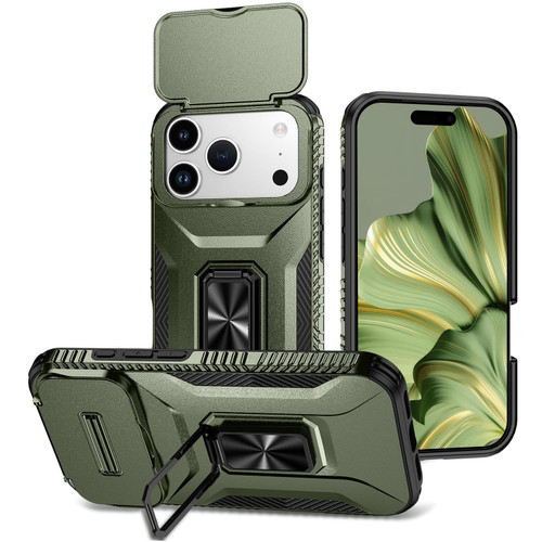 iPhone 18 Pro Max Sliding Camshield Holder Phone Case - Alpine Green